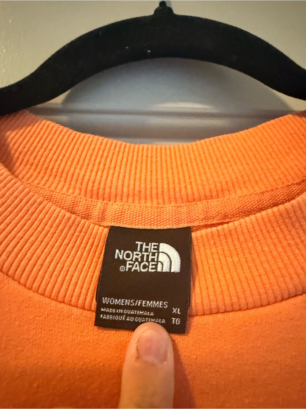 The North Face Women's Cropped Crewneck Sweatshirt - Coral Orange - Picture 2 of 2